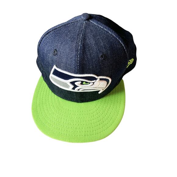 Mens Seattle Seahawks NFL 59Fifty New Era Hat Snapback Cap Size 7 5/8 - Picture 1 of 5